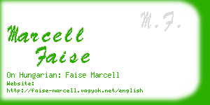 marcell faise business card